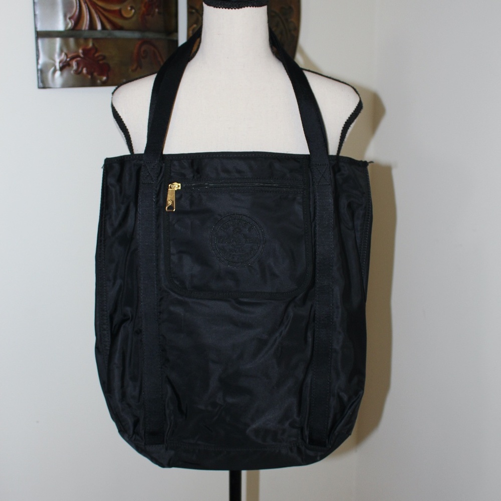 Lauren Ralph Lauren, black packable tote bag NWOT